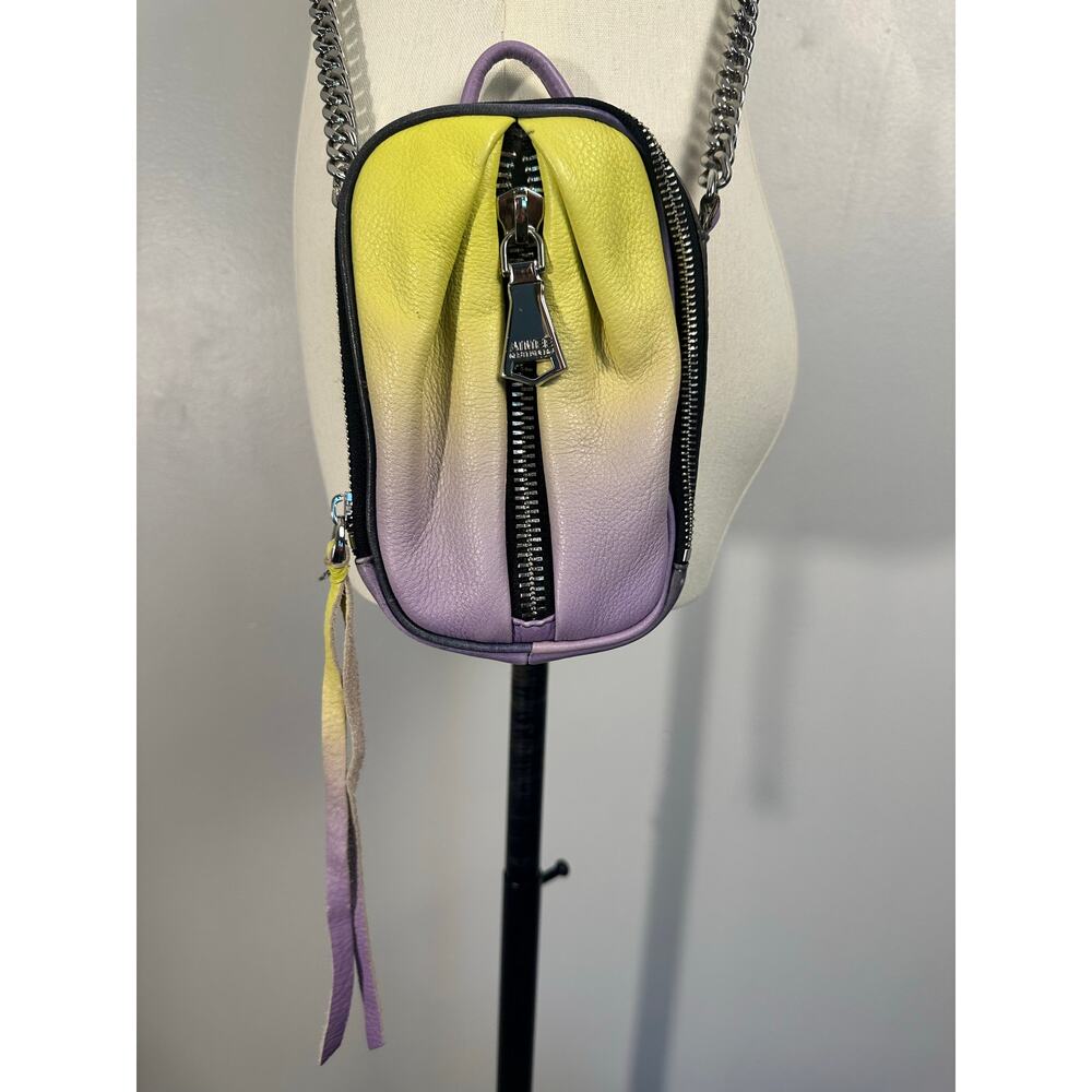 Statement Piece! Aimee Kestenberg Neon Yellow & Purple Ombre Mini Bag